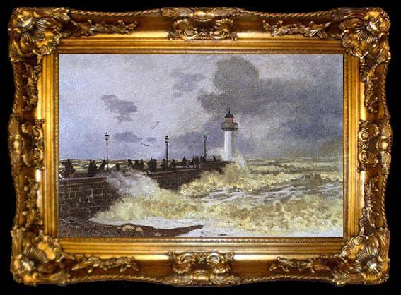 framed  Claude Monet La Jettee Du Havre, ta009-2